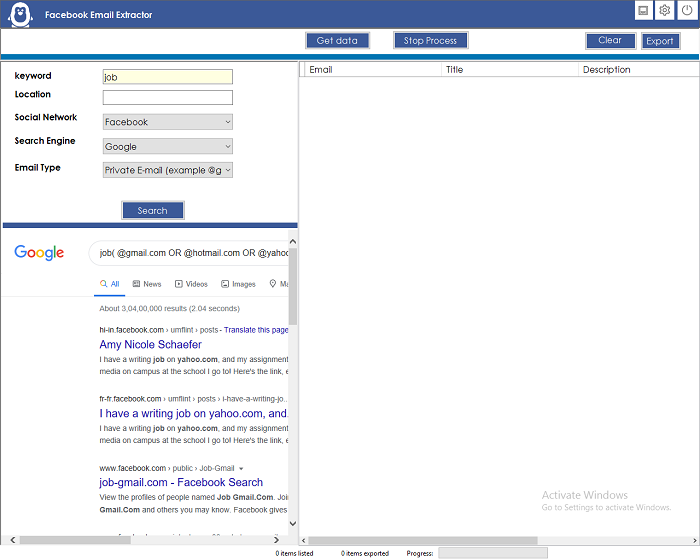 Facebook Email Extractor and Scraper - 2
