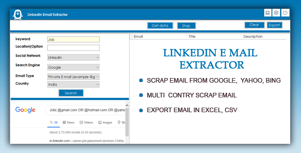 linkedin email scraper bhansalisoft