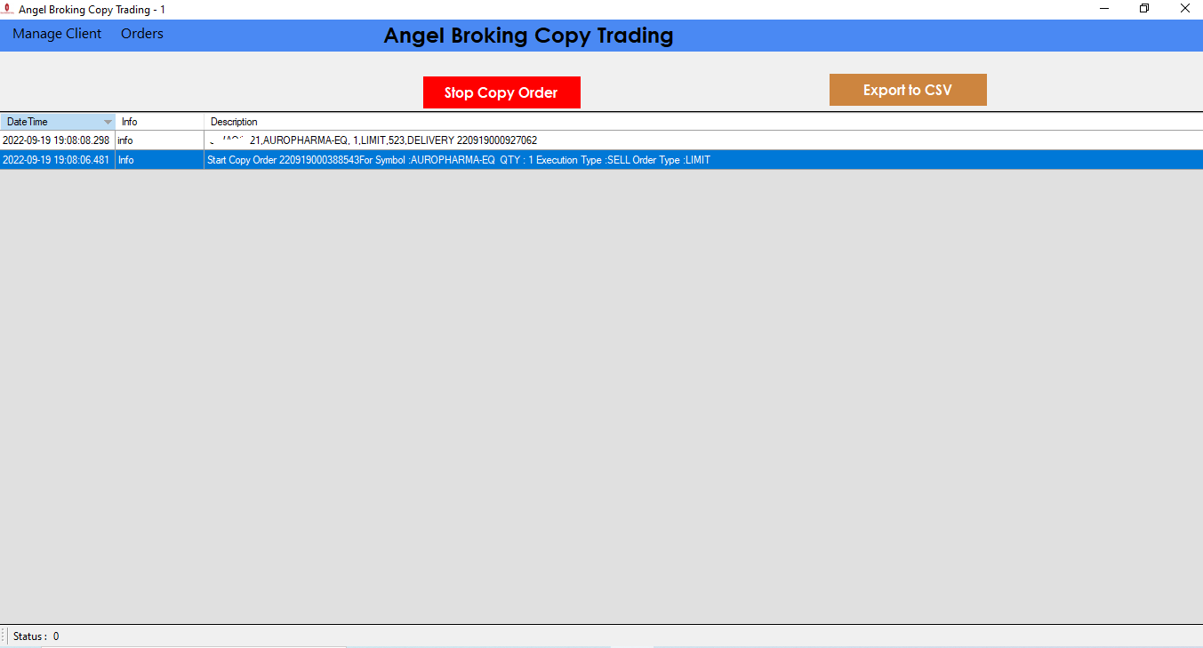 Angel Copy Trading  Software - 2